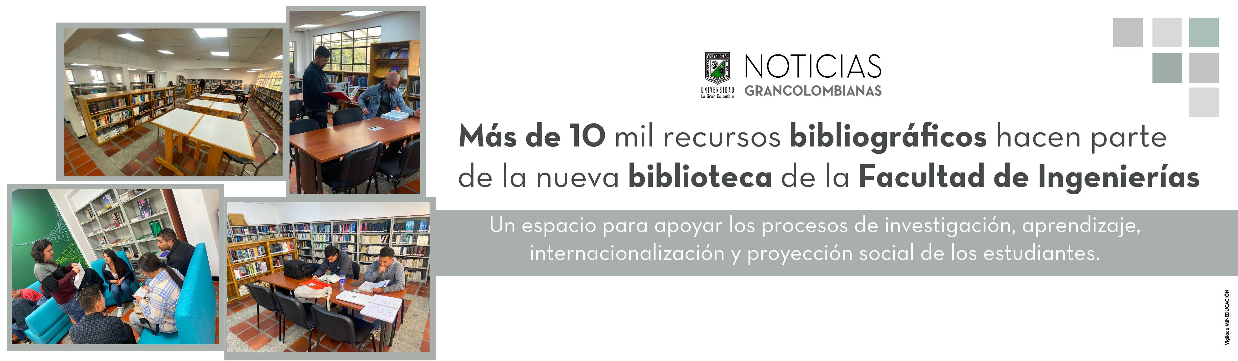 Más de 10 mil recursos bibliográficos hacen parte de la nueva biblioteca de la Facultad de Ingenierías.